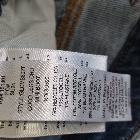 NWT Good American Crop Mini Boot Jeans Size 10 - Picture 9 of 9
